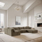 Shaggy - Fabric 6 Piece Modular U-Shaped Sectional