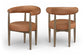 Sable - Vegan Leather Upholstered Dining Chair (Set of 2) - Brown Base