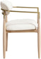Riccio - Dining Arm Chair (Set of 2) - Natural And Gold Frame