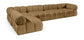 Orin - Velvet 5 Piece Modular Sectional