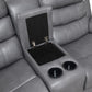 U156 - Motion LED Loveseat - Gray