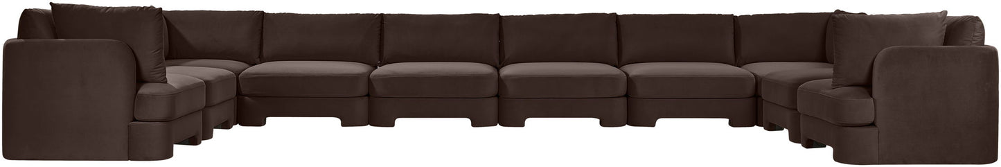 Hammond - Velvet Performance Fabric Upholstered 10 Piece Sectional