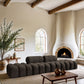Ames - 4 Piece Boucle Upholstered Modular Sofa With 2 Backless Seats