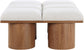 Pavilion - 6 Piece Modular Bench With Brown Base