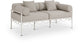 Portofino - Resilient Water Repellent Fabric 69.75" Upholstered Outdoor Patio Loveseat