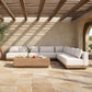 Solace - Olefin 5 Piece Outdoor Patio Modular Sectional