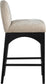 Waldorf - Chenille Stool With Black Legs
