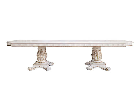 Vendome - 30" Dining Table With Pedestal Base - Antique Pearl