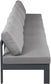 Nizuc - Outdoor Patio 6 Seat Armless Modular Sofa With Gray Frame