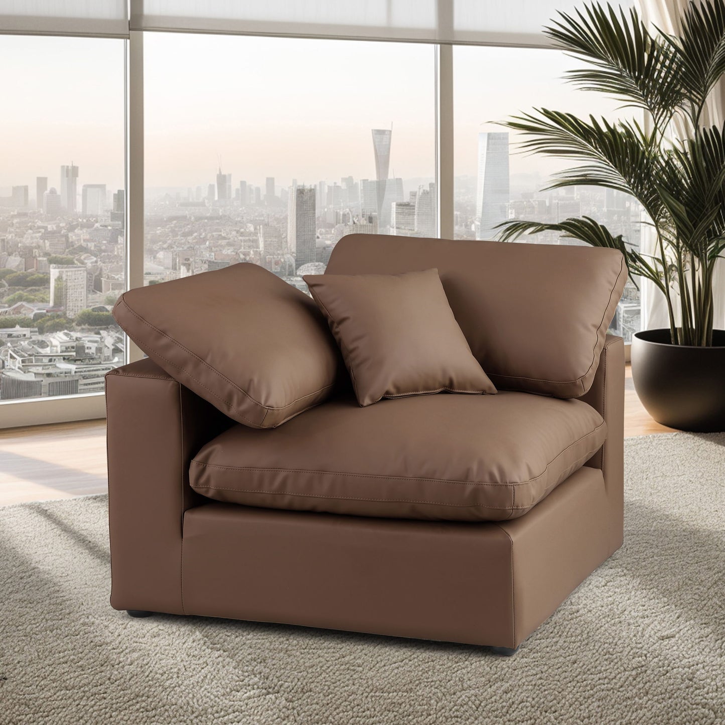 Comfy - Faux Leather Corner Chair