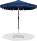 Amalfi - Aluminum Patio Umbrella - White Base / Light Brown Pole