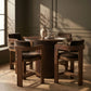 Sacha - Velvet Stool With Brown Base