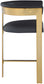 Romeo - Faux Leather Counter Stool With Gold Base (Set of 2)