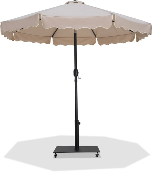 Amalfi - Aluminum Patio Umbrella - Black Base / Black Pole