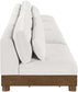 Turin - Chenille Fabric Upholstered Modular Sectional - Cream