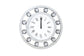 Boffa - Geometric Pattern Trim Round Wall Clock - Mirrored