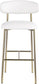 Lupita - Vegan Leather Upholstered Bar Stool With Brushed Gold Frame (Set of 2)
