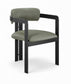 Aurum - Vegan Leather Upholstered Dining Chair With Graphite Black Base (Set of 2)