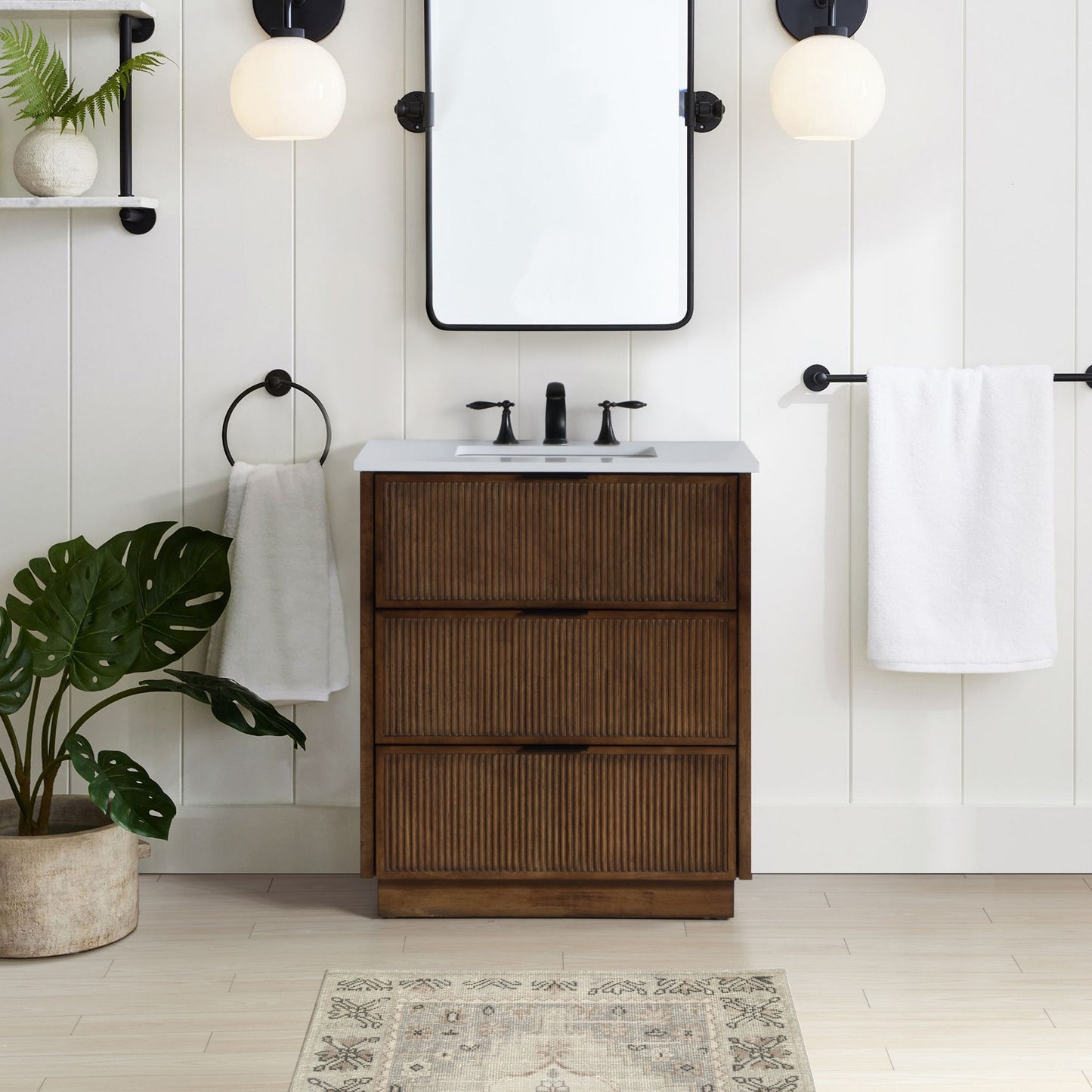 Willard - Engineered Stone And Solid Wood Bathroom Vanity