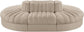 Rummi - Oval Velvet Performance Fabric Upholstered 6 Piece Modular Sectional