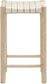 Entwine - Vegan Leather Upholstered Backless Counter Stool - Painted Natural