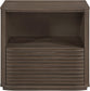 Morino - Oak Veneer And Solid Wood Nightstand - Brown