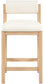 Roundhill - Faux Leather Counter Stool - Natural Frame