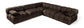Orin - Velvet Fabric 5 Piece Modular Sectional