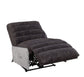 Okzuil - Power Motion Recliner - Two Tone Gray Top Grain Leather & Aluminum