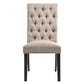 Morland - Side Chair (Set of 2) - Tan Linen & Vintage Black