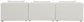 Cube - Linen Modular 3 Seat Armless Sofa