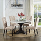 Gerardo - Dining Table - White Marble Top & Weathered Espresso