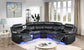 U63 - Motion 3 Piece Sectional With Bluetooth Speaker - Black
