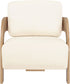 Cedra - Velvet Performance Fabric Upholstered Accent Chair - Natural Frame