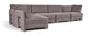 Hammond - Velvet Performance Fabric Upholstered 5 Piece L-Shaped Sectional