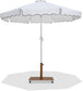 Amalfi - Aluminum Patio Umbrella - Light Brown Base / White Pole