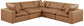 Comfy - 5 Piece Faux Leather Modular Corner Sectional