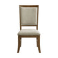 Phillipe - Dining Side Chair With Fabric (Set of 2) - Cherry And Gray
