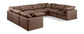 Indulge - Faux Leather 8 Piece Modular Sectional