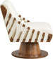 Millwin - Swivel Accent Chair With Brown Base