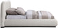 Vaughn - Linen Bed With Black Base