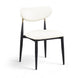 Ronda - Vegan Leather Upholstered Dining Side Chair - Black Legs