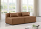 Cube - Modular 2 Piece Armless Sofa - Light Brown