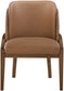 Navo - Vegan Leather Upholstered Dining Chair - Brown