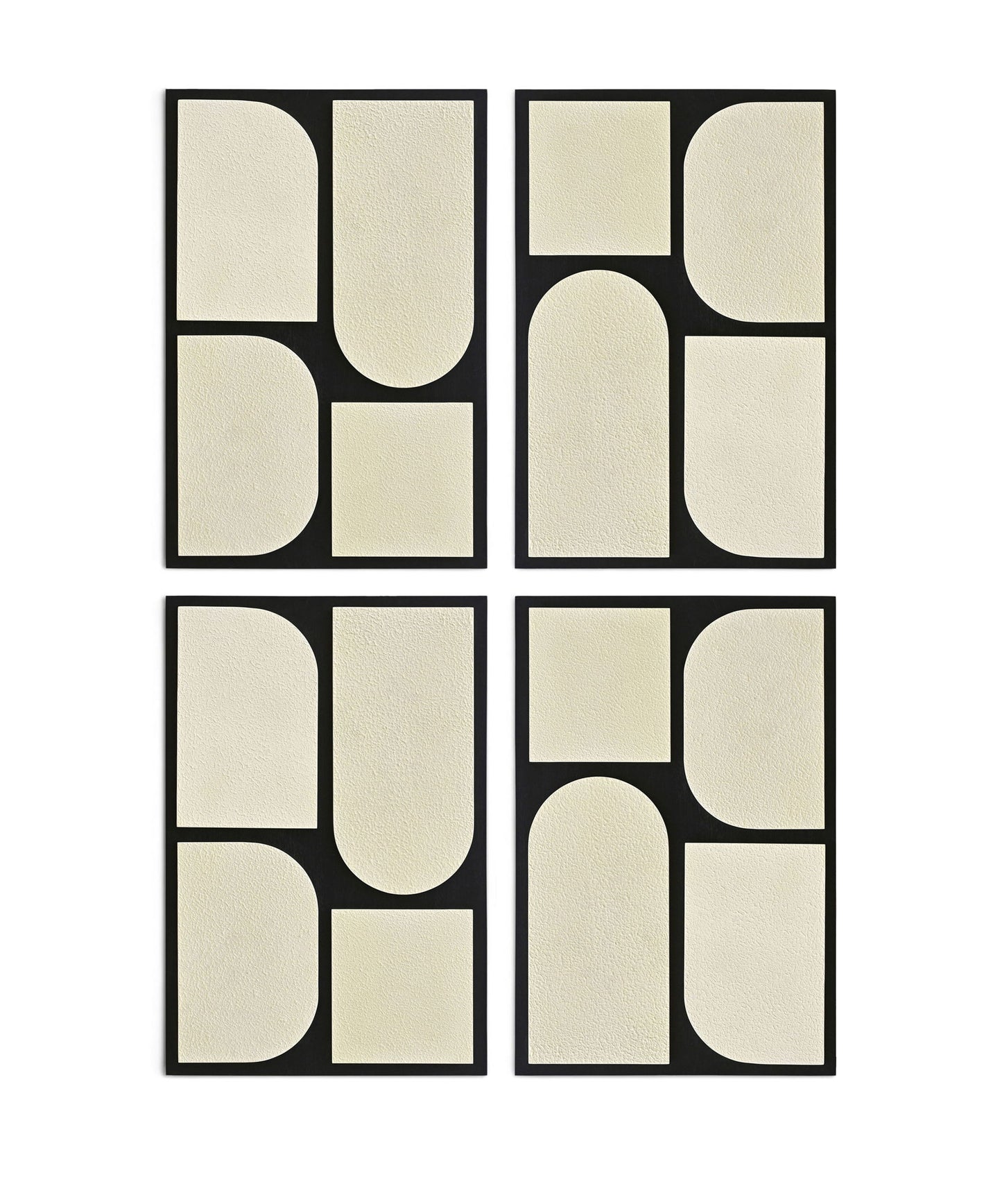 Icon - Mango Wood 4 Piece Wall Art