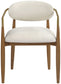 Riccio - Fabric Dining Arm Chair (Set of 2) - Walnut Frame