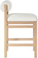 Roundhill - Fabric Counter Stool - Natural Frame