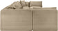 Shaggy - Fabric 8 Piece Modular U-Shaped Armless Sectional