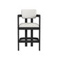Portland - Arm Barstool (Set of 2) - Black / White
