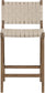 Entwine - Vegan Leather Upholstered Counter Stool - Painted Brown